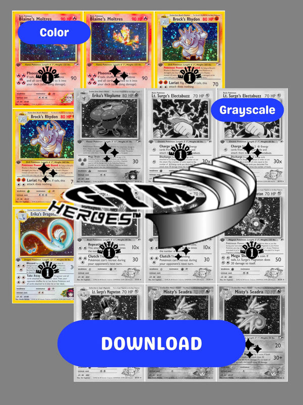 Gym: Heroes Imrpimible Master Set Binder Placeholders + Checklist (Descarga Digital)