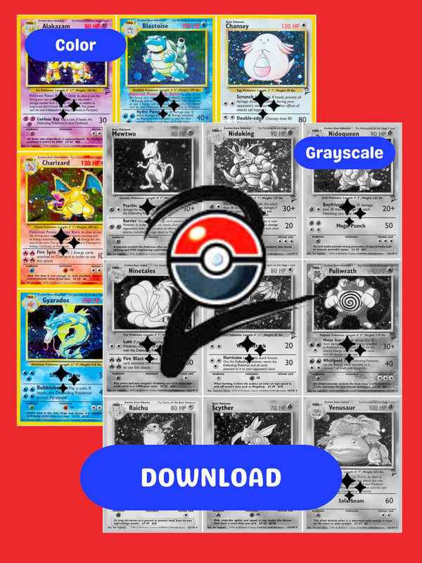 Base: Base Set 2 Binder Imprimible Master y Completo Set Binder Placeholders + Checklist (Descarga Digital)