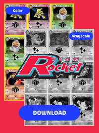 Base: Team Rocket Imprimible Master y Completo Set Binder Placeholders + Checklist (Descarga Digital)