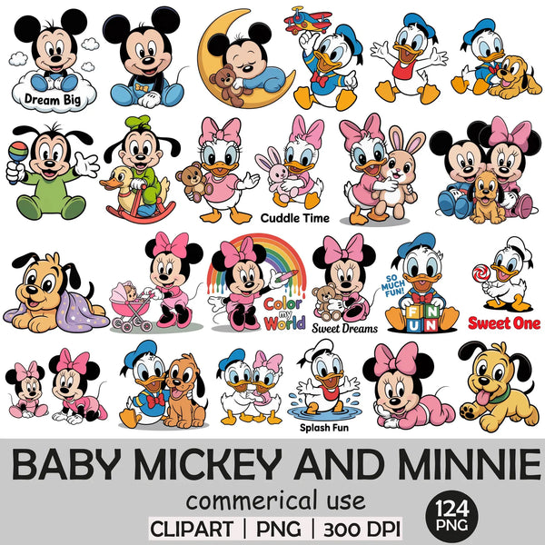 124 Baby mouses Ilustraciones Digital PNG| Clipart | Sticker