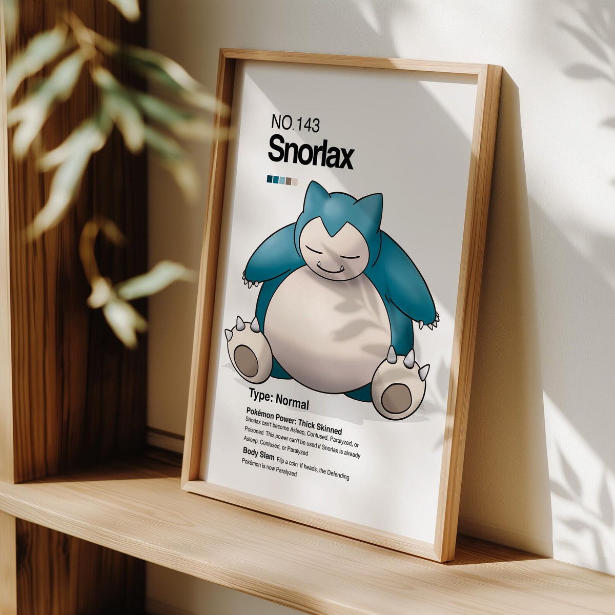 Cuadro Enmarcado Pokebreak| 143 Snorlax Wall Art