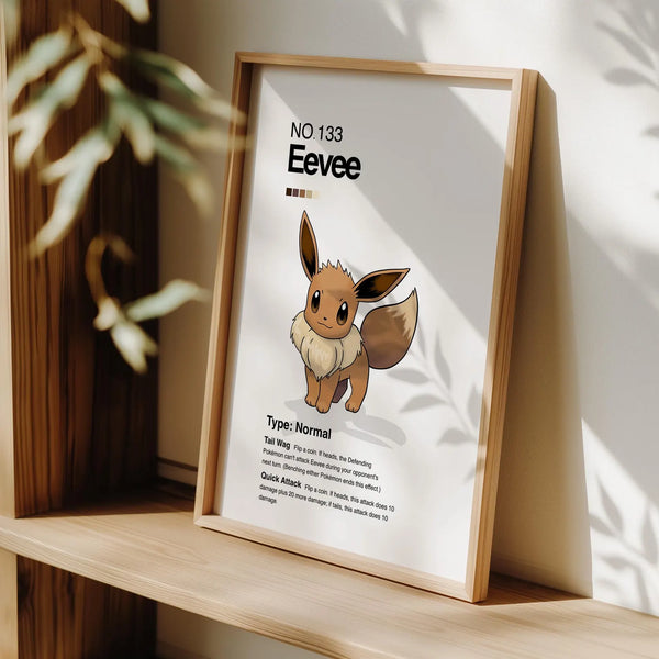 Cuadro Enmarcado Pokebreak| 133 Eevee Wall Art