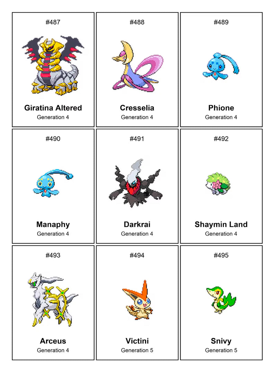 Pokédex 1025 imprimible
