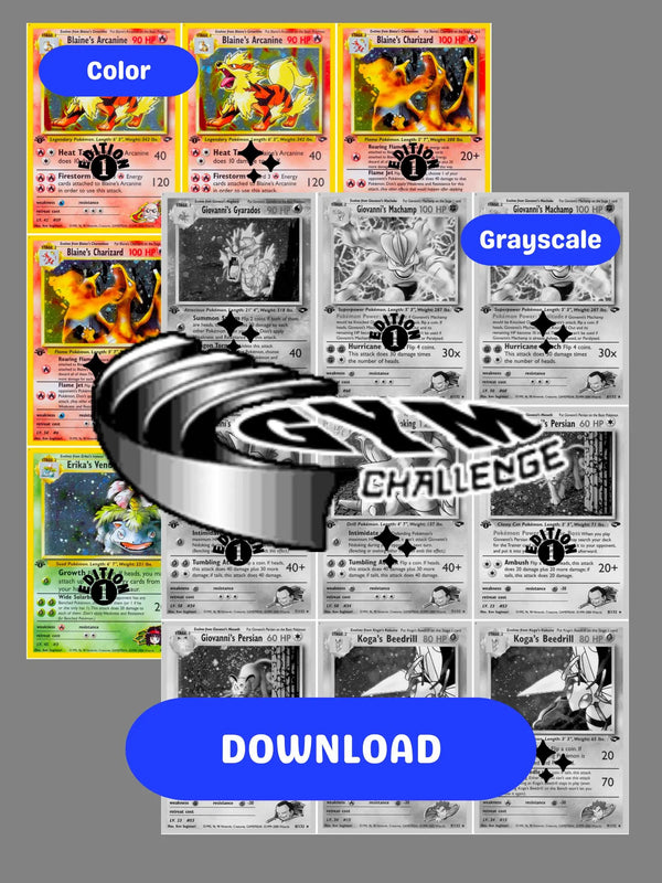 Gym: Challenge Imprimible Master y Completo Set Binder Placeholders + Checklist (Descarga Digital)