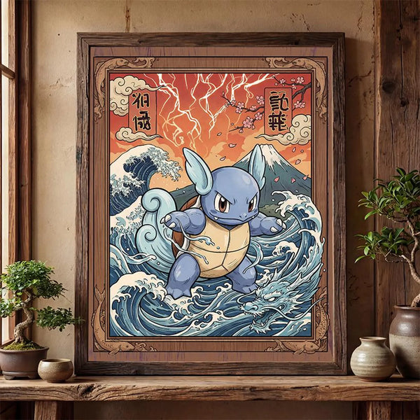 Wall Art Digital| Decoración Digital| Imprimir Enmarcar| Wartortle Fan Art