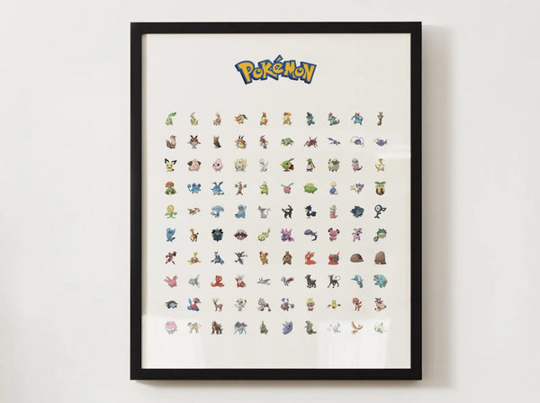 Cuadro Enmarcado Pokebreak| Poke 2° Generación