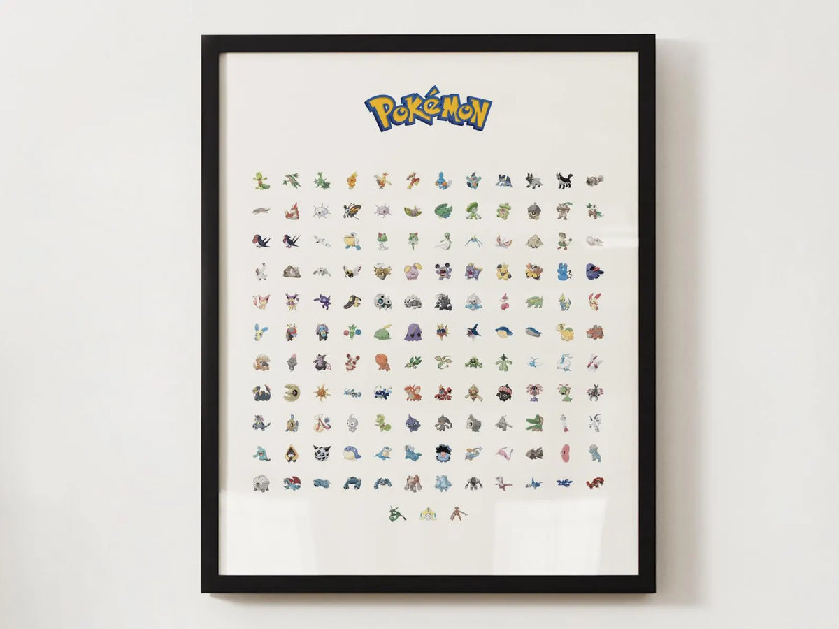 Cuadro Enmarcado Pokebreak| Poke 3 Generación