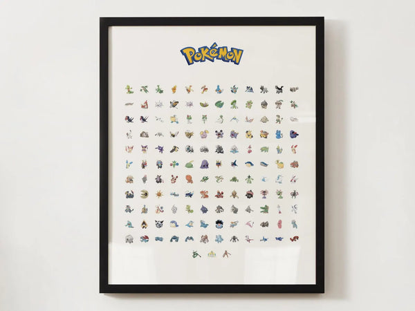 Cuadro Enmarcado Pokebreak| Poke 3 Generación