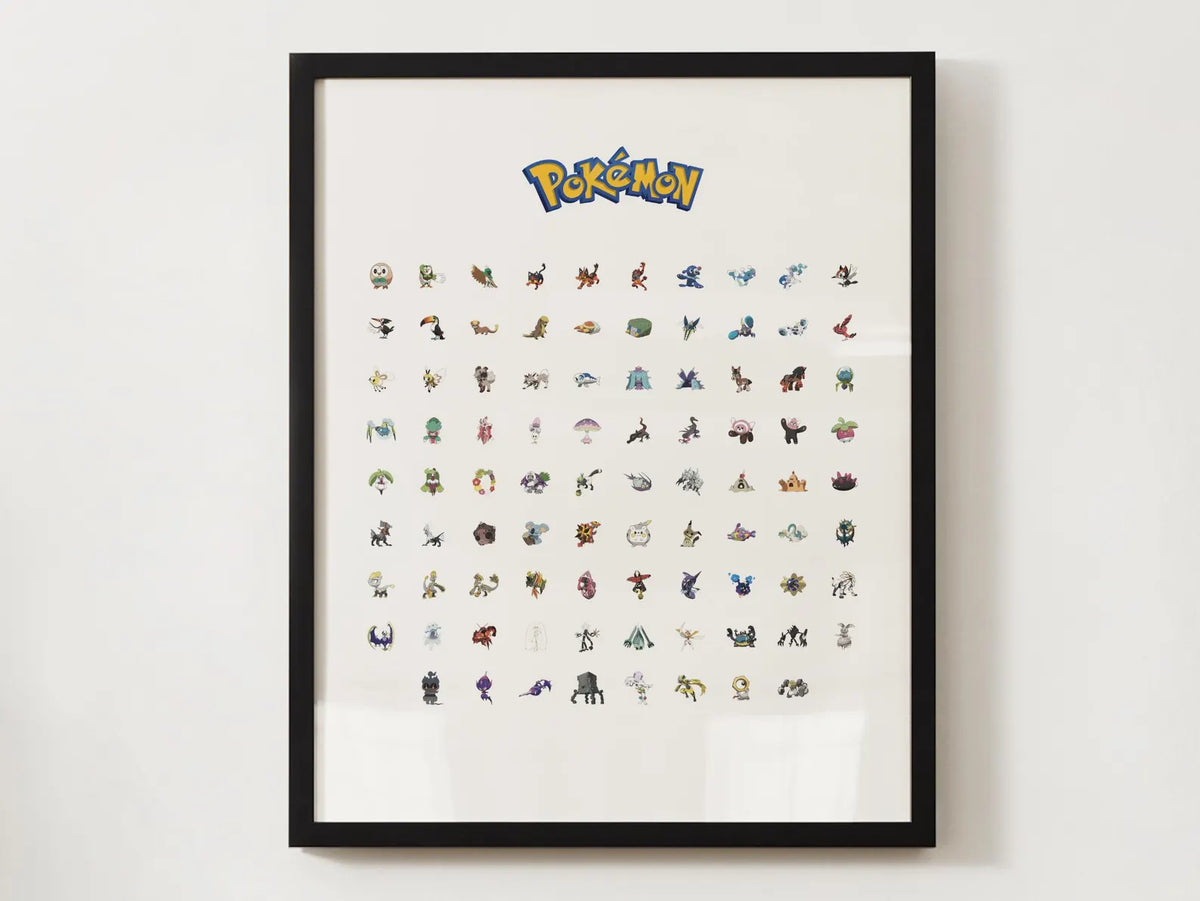Cuadro Enmarcado Pokebreak| Poke 7° Generación