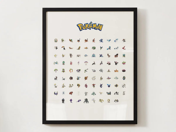 Cuadro Enmarcado Pokebreak| Poke 7° Generación