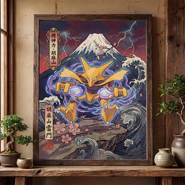 Wall Art Digital| Decoración Digital| Imprimir Enmarcar| Alakazam Fan Art
