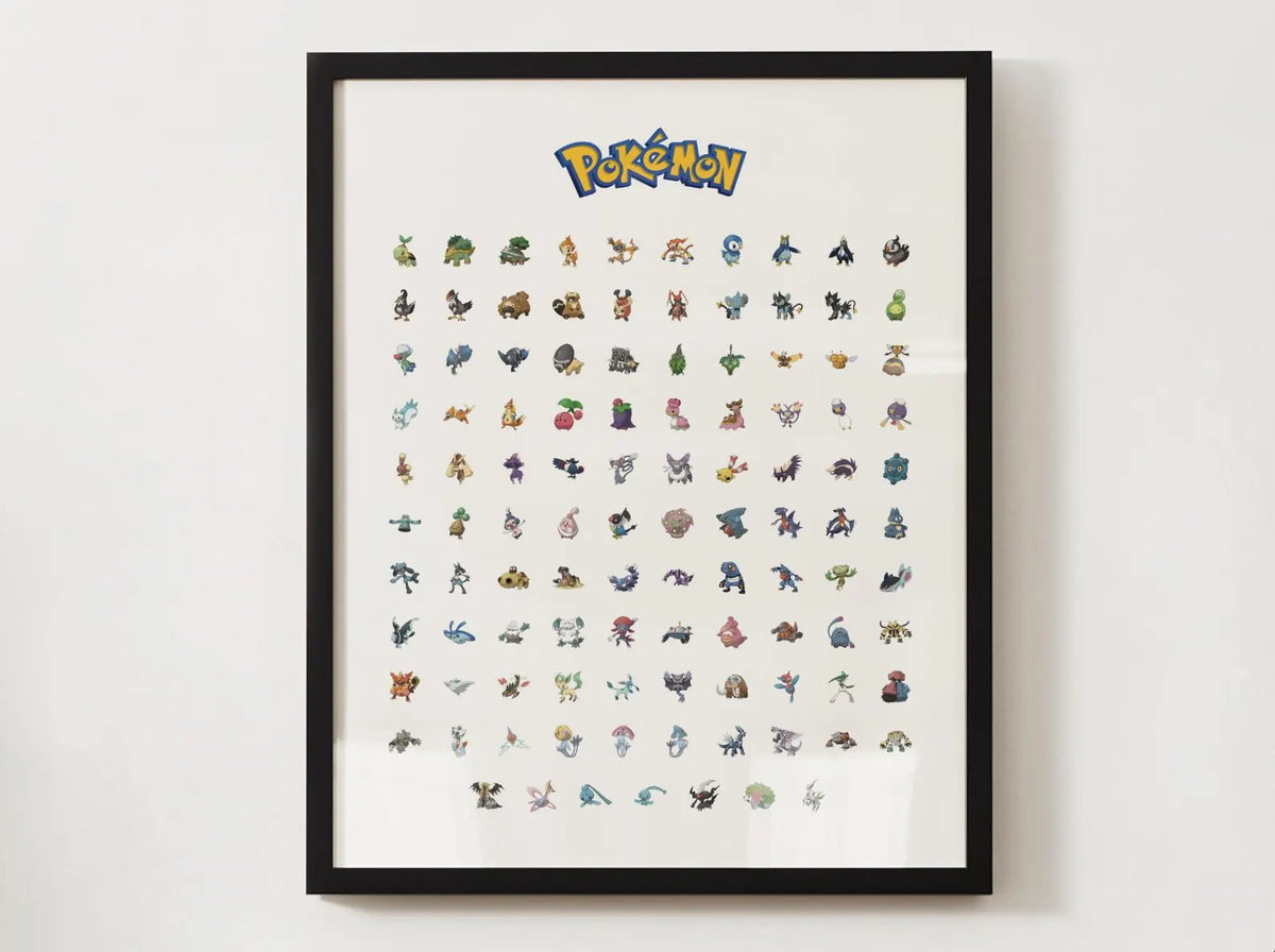 Cuadro Enmarcado Pokebreak| Poke 4° Generación