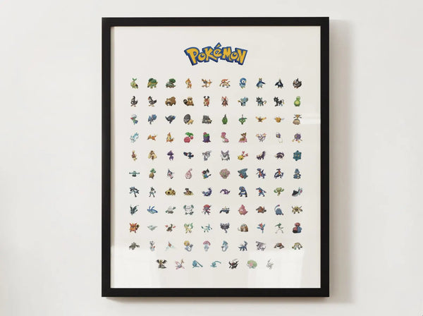 Cuadro Enmarcado Pokebreak| Poke 4° Generación