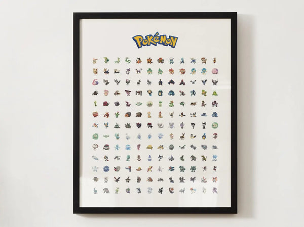 Cuadro Enmarcado Pokebreak| Poke 5° Generación