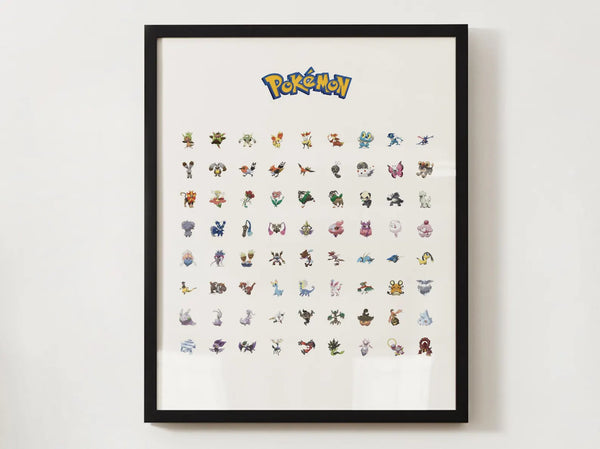 Cuadro Enmarcado Pokebreak| Poke 6° Generación