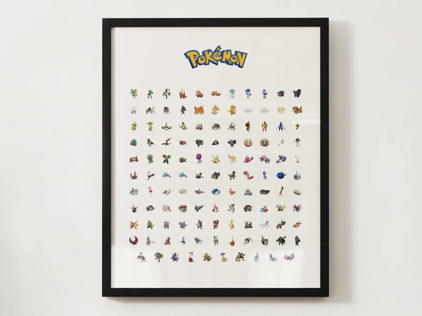 Cuadro Enmarcado Pokebreak| Poke 9° Generación
