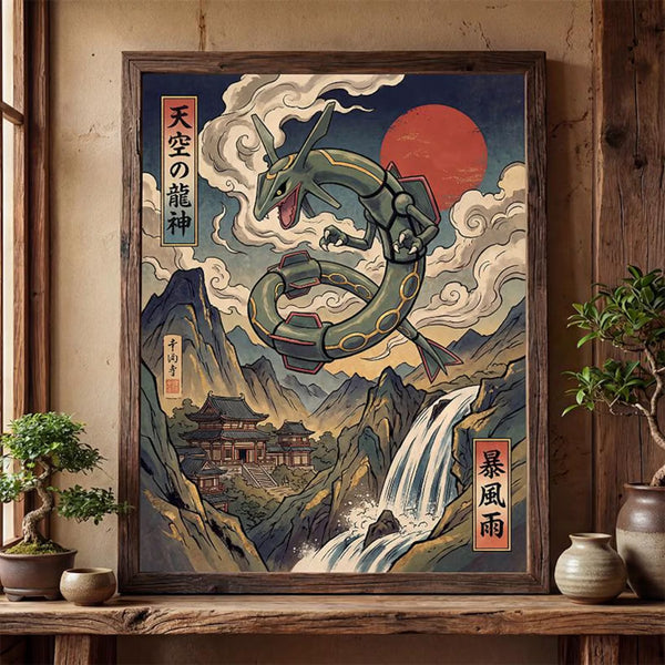 Wall Art Digital| Decoración Digital| Imprimir Enmarcar| Rayquaza Fan Art