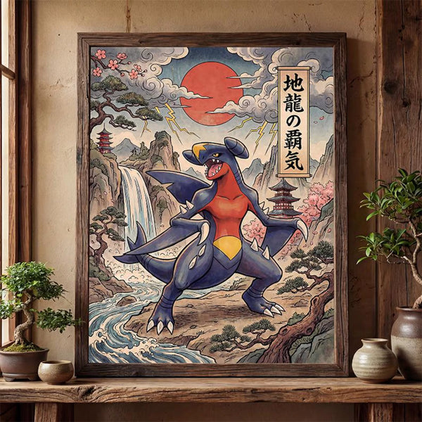 Cuadro Enmarcado Pokebreak| Garchomp Fan Art