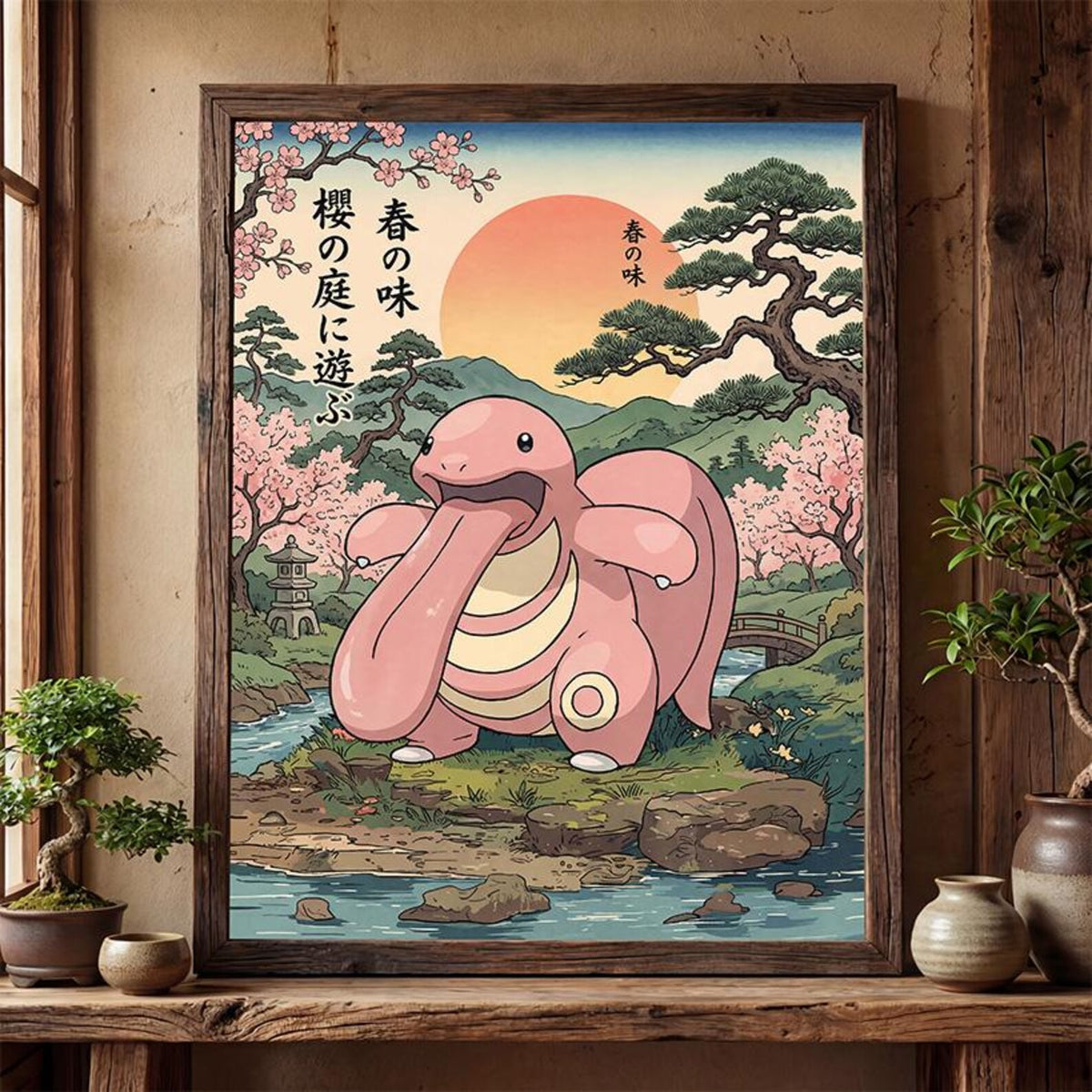 Cuadro Enmarcado Pokebreak| Lickitung Fan Art
