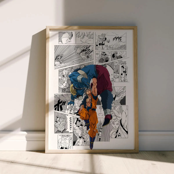 Cuadro Enmarcado Dragon| Goku vs Moro manga