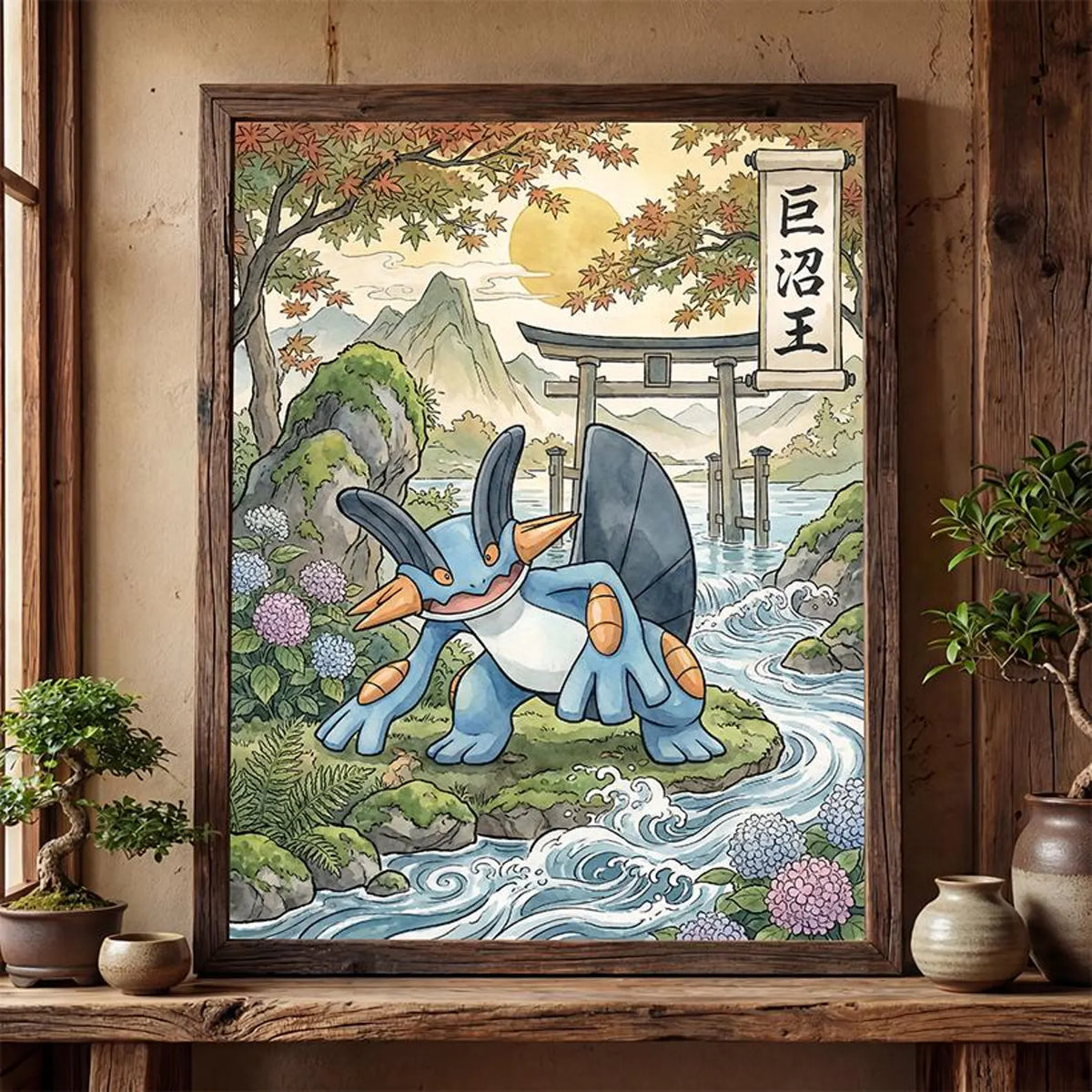 Cuadro Enmarcado Pokebreak| Swampert Fan Art