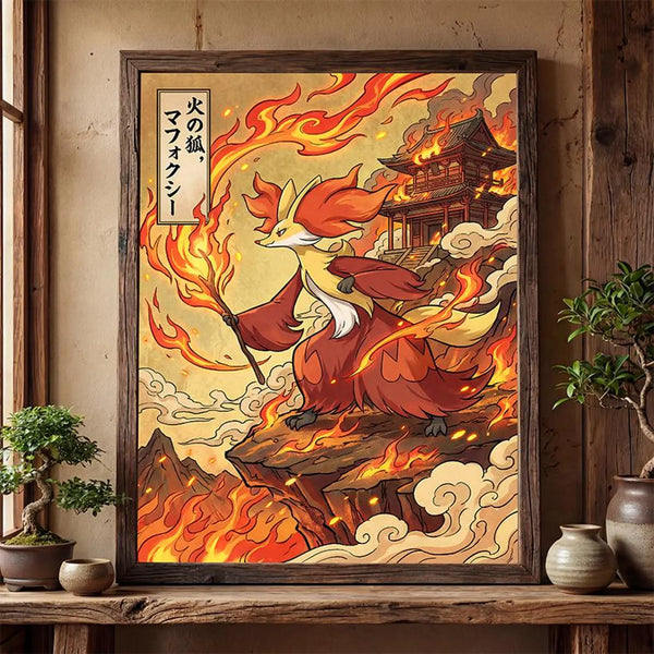 Cuadro Enmarcado Pokebreak| Delphox Fan Art