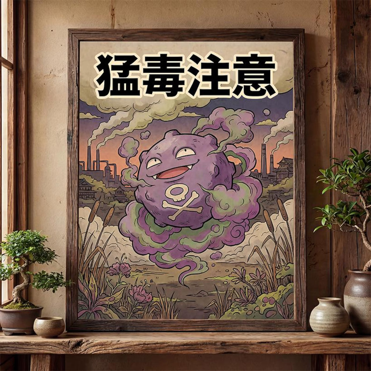 Cuadro Enmarcado Pokebreak| Koffing Fan Art