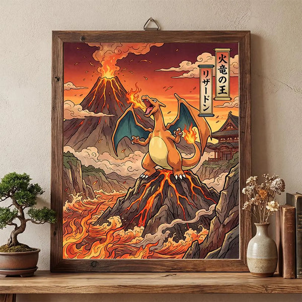 Cuadro Enmarcado Pokebreak| Charizard Fan Art
