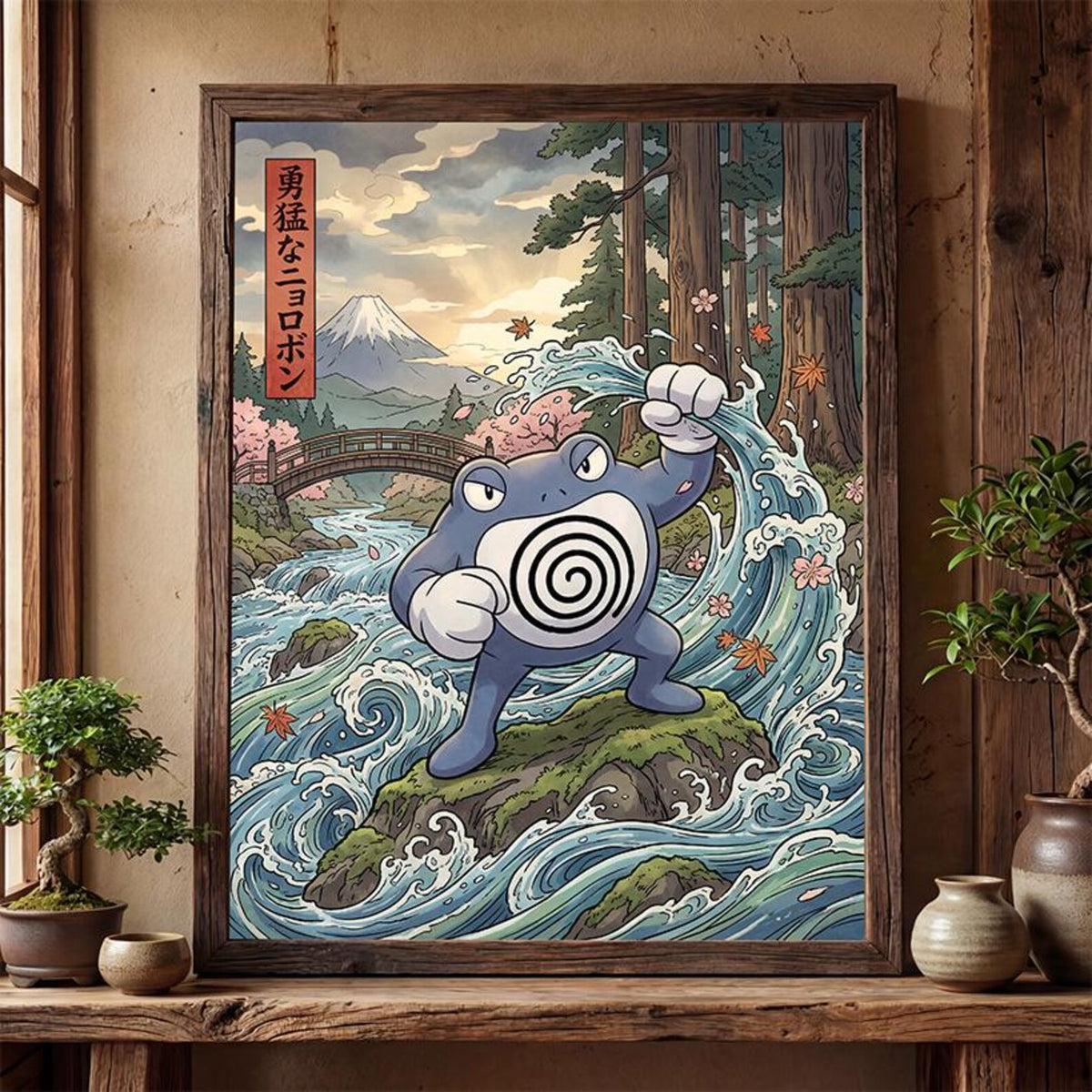 Cuadro Enmarcado Pokebreak| Poliwrath Fan Art