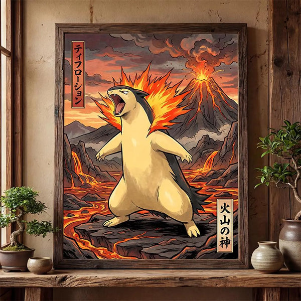 Cuadro Enmarcado Pokebreak| Typhlosion Fan Art
