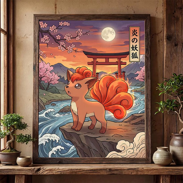 Cuadro Enmarcado Pokebreak| Vulpix Fan Art