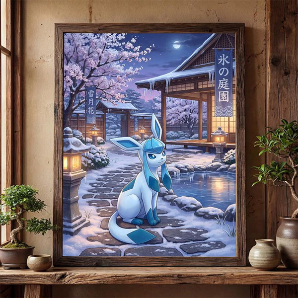 Cuadro Enmarcado Pokebreak| Glaceon Fan Art