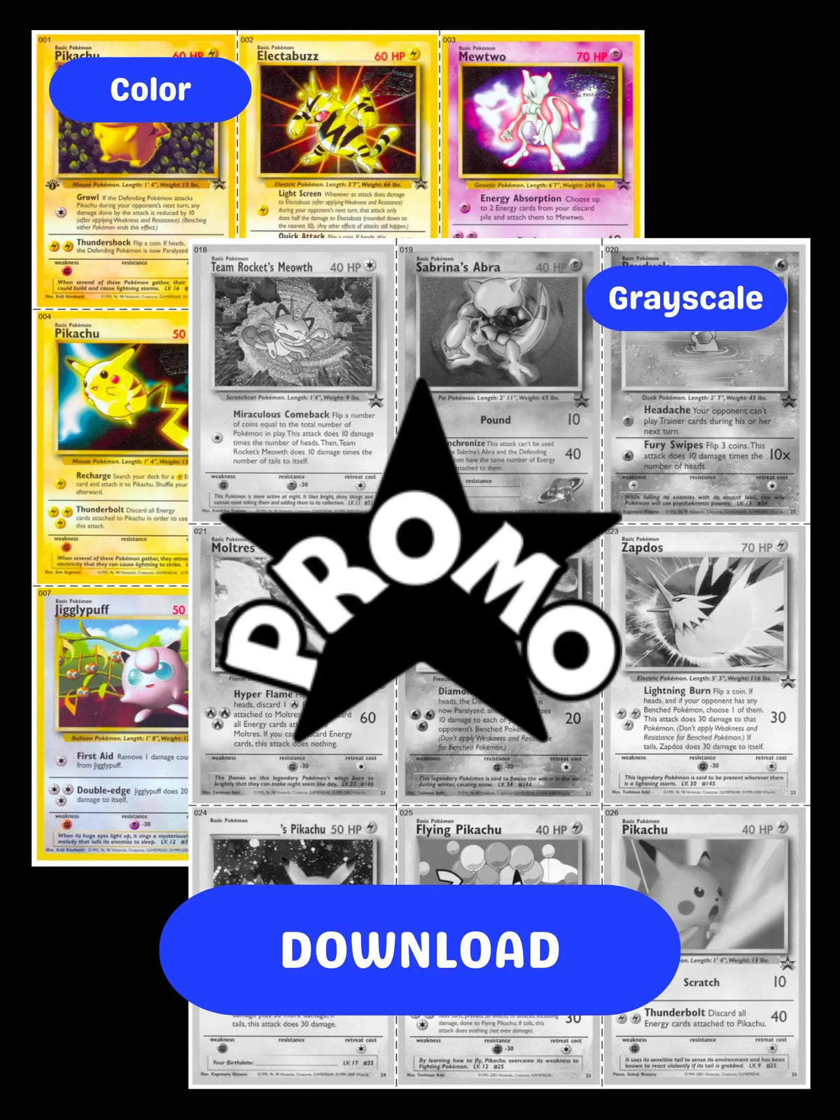 Base: Wizards of the Coast Base Set Promos Imprimible Master Set Binder Placeholders + Checklist (Descarga Digital)