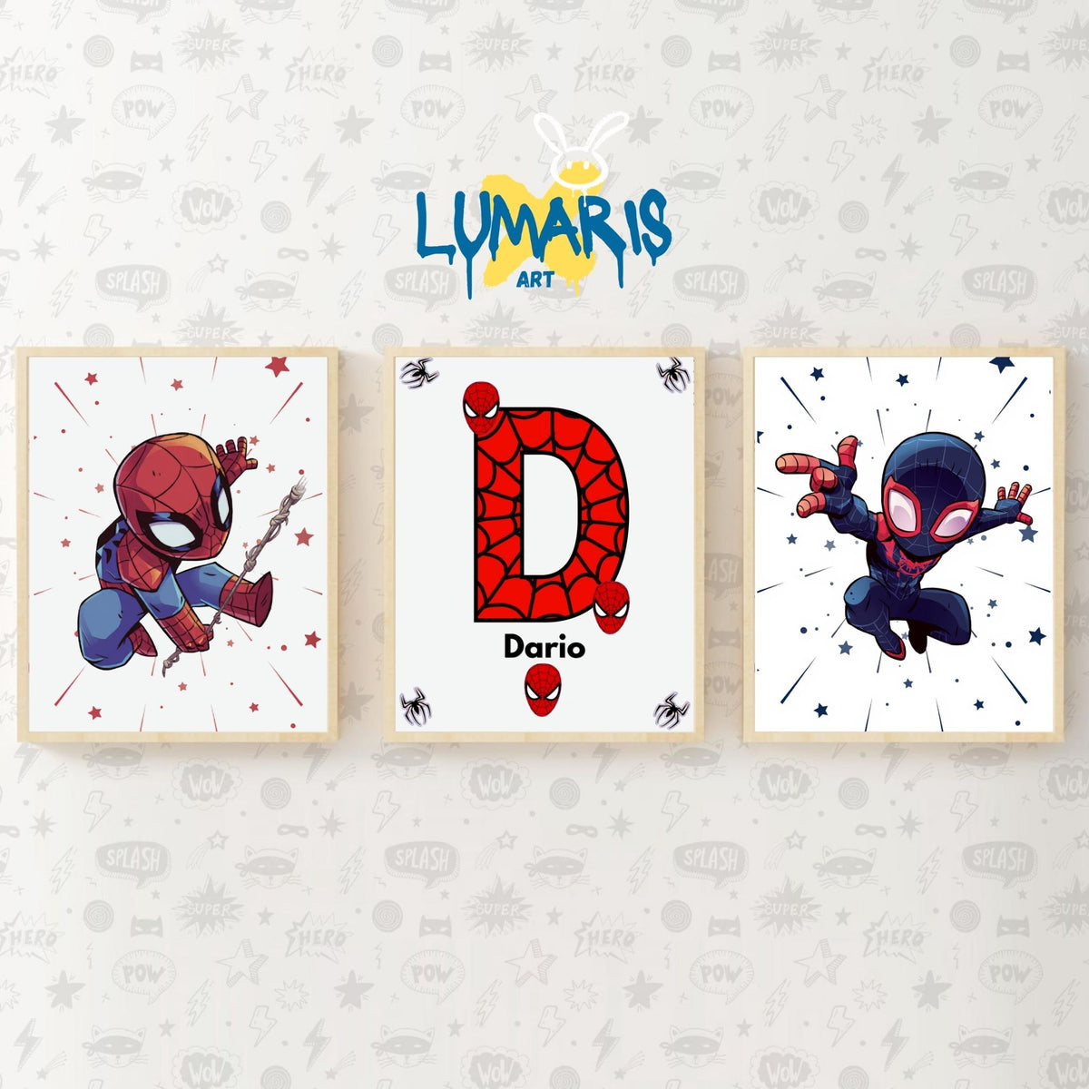 Cuadro Pack Spider Personalizados (3 cuadros)