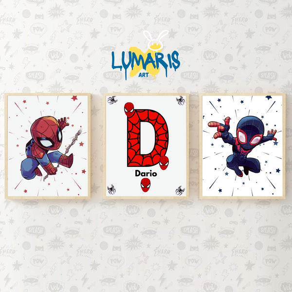 Cuadro Pack Spider Personalizados (3 cuadros)