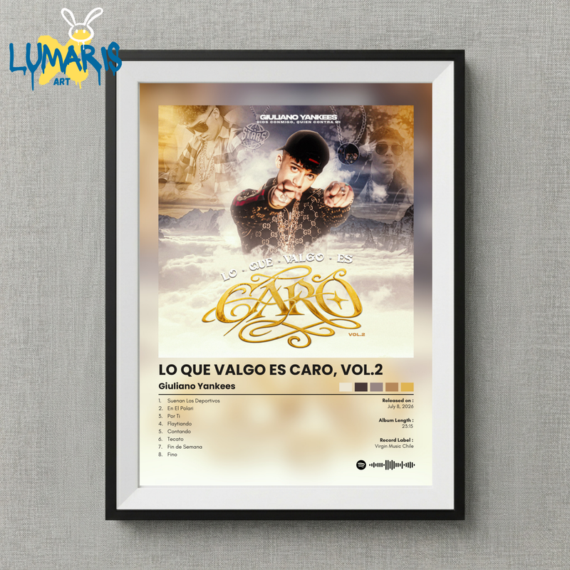Cuadro Spotify Giuliano Yankees - Lo que valgo es caro vol.2