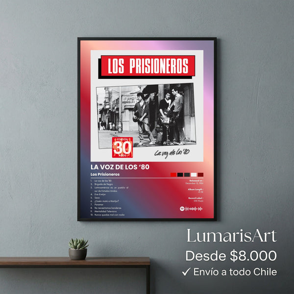 Cuadro Album Los Prisioneros- La voz de los '80