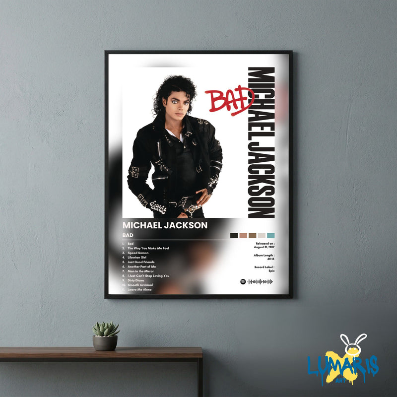 Cuadro Spotify Michael Jackson - Bad