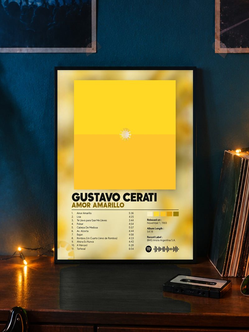 Cuadro Spotify Gustavo Cerati - Amor Amarillo