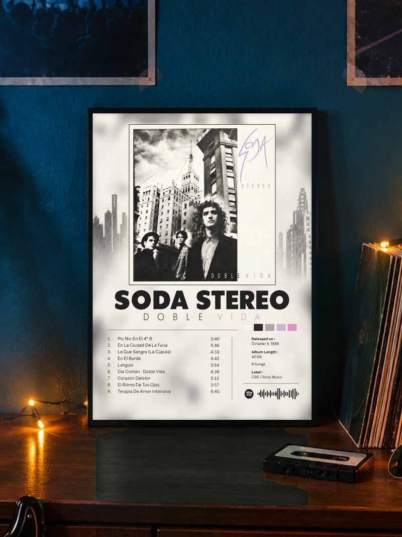 Cuadro Spotify Soda Stereo - Doble Vida