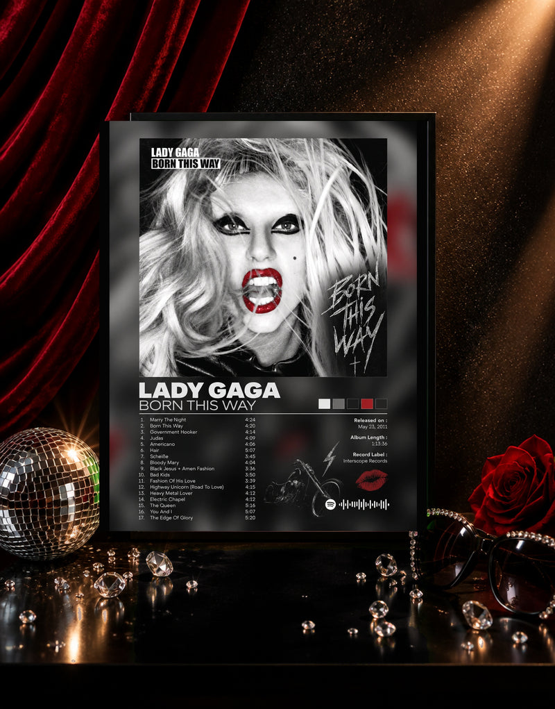 Cuadro Spotify Lady Gaga - Born This Way