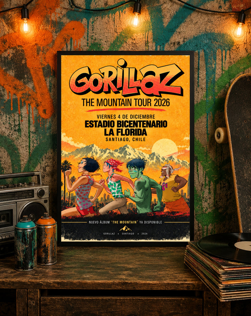Cuadro Gorillaz - The Mountain Tour 2026 Santiago