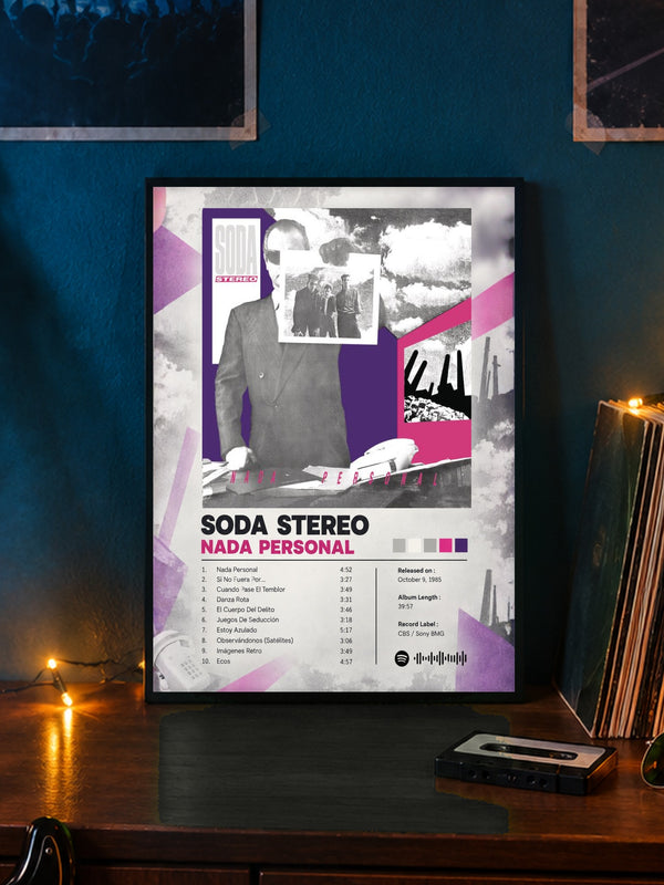 Cuadro Spotify Soda Stereo Nada Personal
