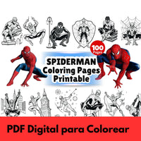Libro para Colorear | PDF Digital para Imprimir | Spiderman