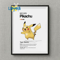 Cuadros decorativos Pokemon 1 generacion (20 Designs)