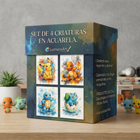 Wall Art Digital| Decoración Digital| Imprimir Enmarcar|  Hermosas 4 Criaturas