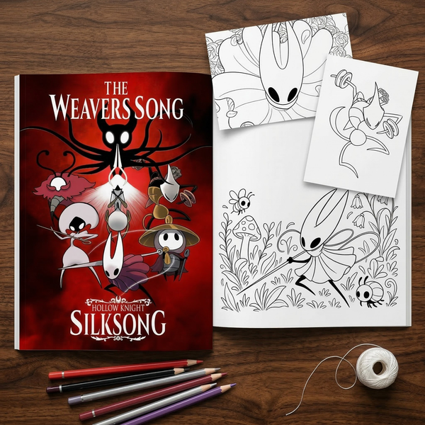 Libro para Colorear | PDF Digital para Imprimir | The Weavers Song: Silksong 35 páginas